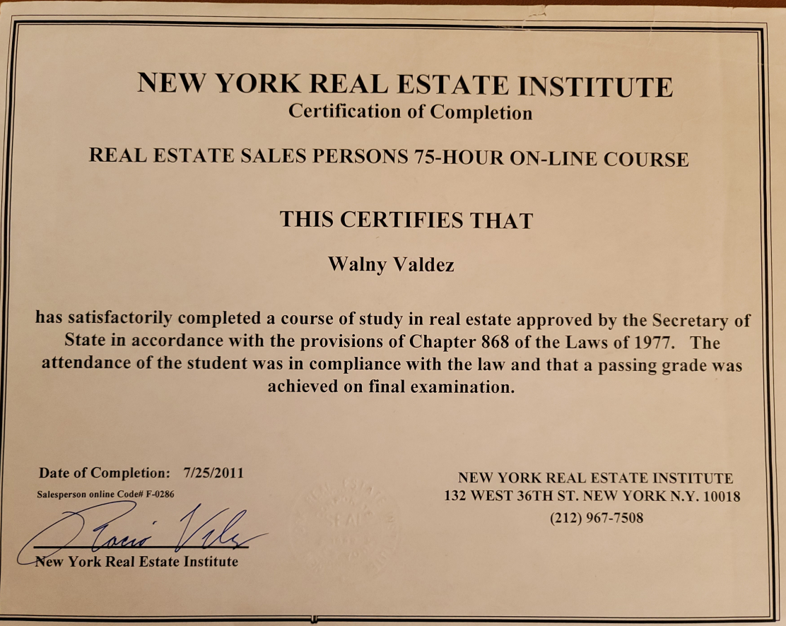 Picture of Certificate #8