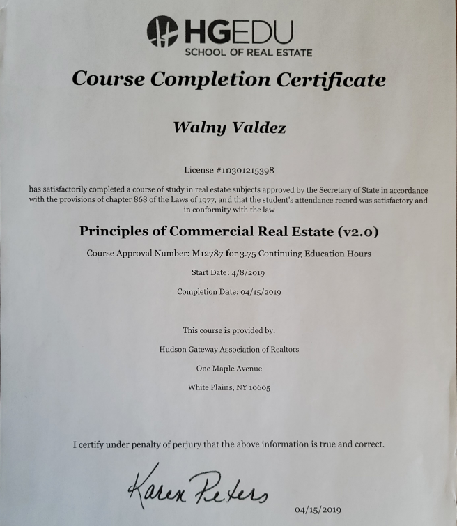 Picture of Certificate #14