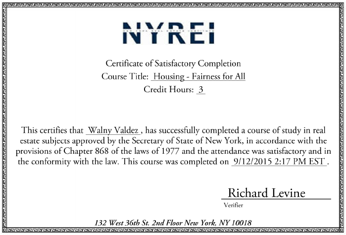 Picture of Certificate #7